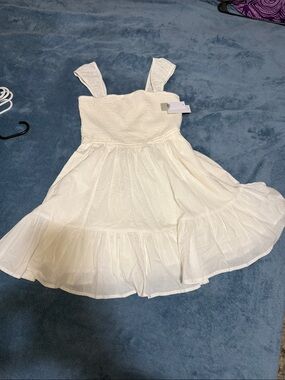 Nordstrom White Smocked Bodice Tiered Sundress for Girls